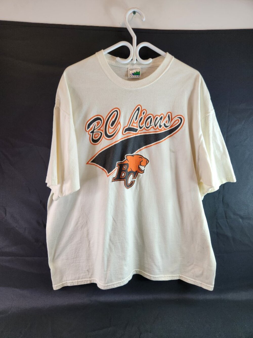 Vintage BC Lions T-Shirts Mens Size XXL 1990s Off White CFL Waves Gildan - Picture 3 of 16